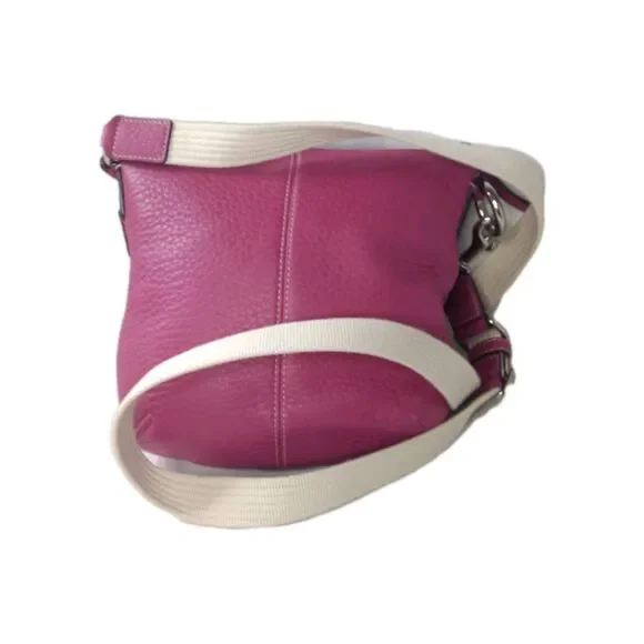 Coach Hamilton Leather Messenger Crossbody Bag Raspberry Pink Swingpack - Picture 2 of 9